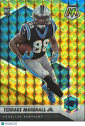 Terrace Marshall Jr. 2021 Mosaic GOLD Prizm Rookie RC Carolina Panthers 9/10
