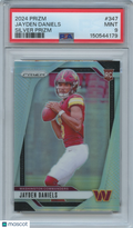 Jayden Daniels 2024 Prizm Silver Prizm Rookie RC Washington Commanders PSA 9