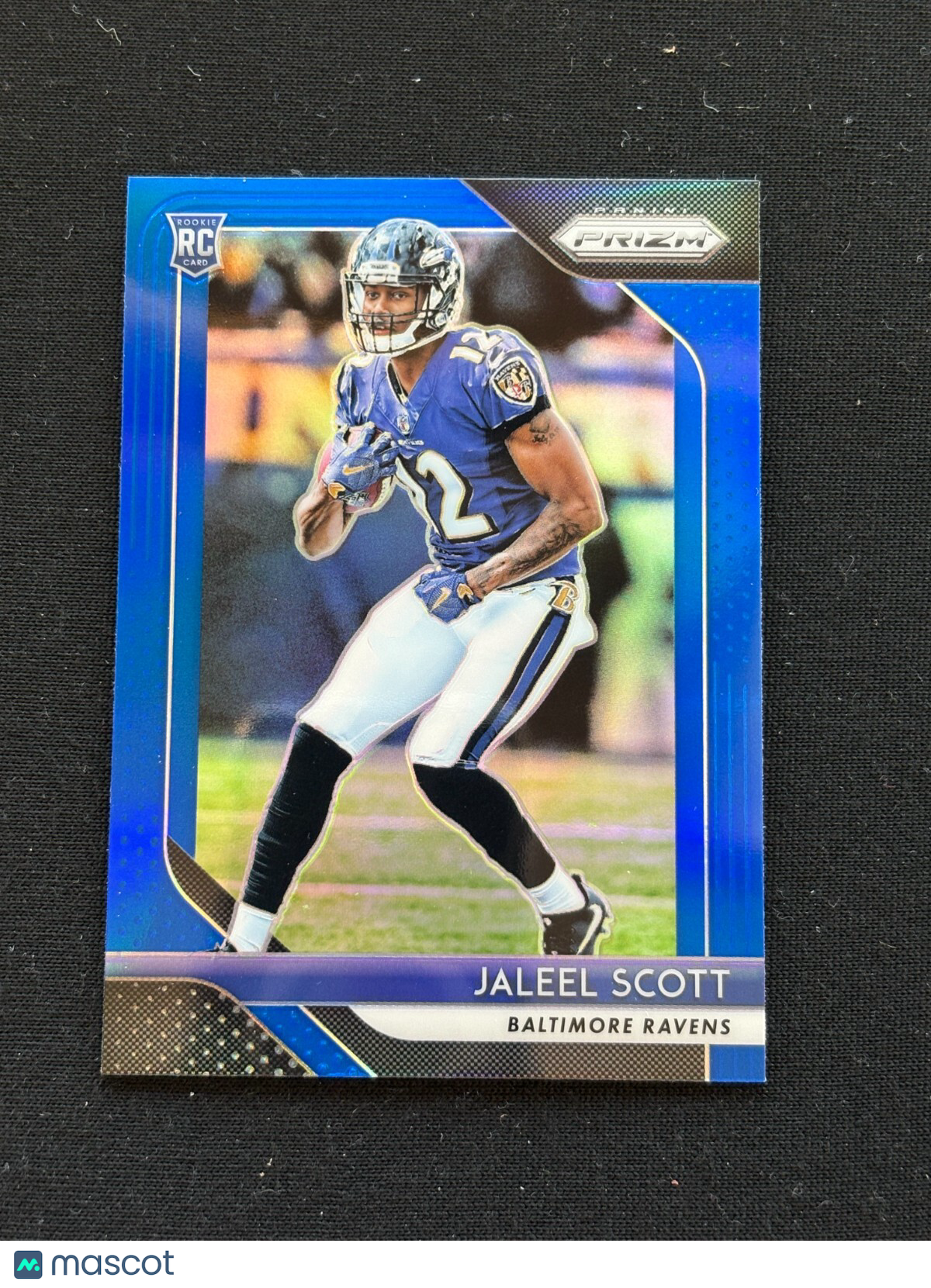 Jaleel Scott 2018 Prizm Retail Blue Prizm SSP Shortprint Rookie Baltimore Ravens