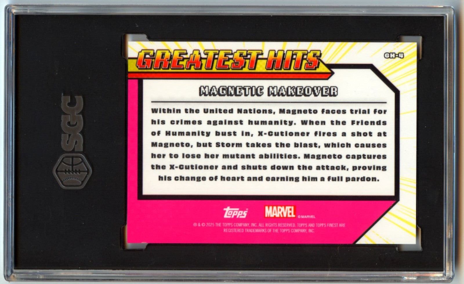 Magnetic Makeover 2025 Topps Finest X-Men Orange Refractor 12/25 SGC 9