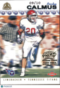 Rocky Calmus 2002 Pacific Special Rookie RC SSP Oklahoma Sooners Titans 9/10