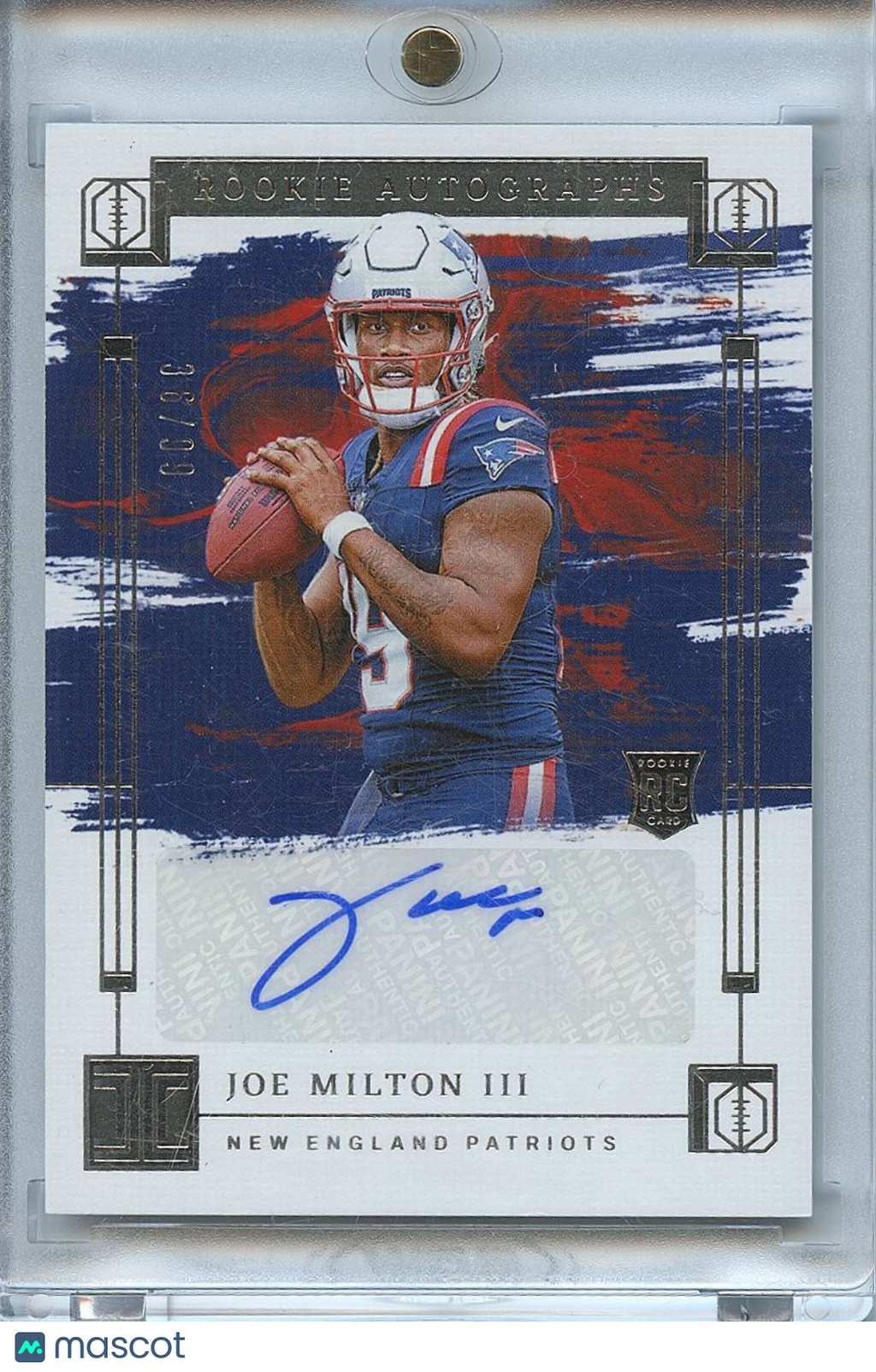 Joe Milton III 2024 Impeccable Auto Autograph Rookie RC Cowboys Patriots 36/99