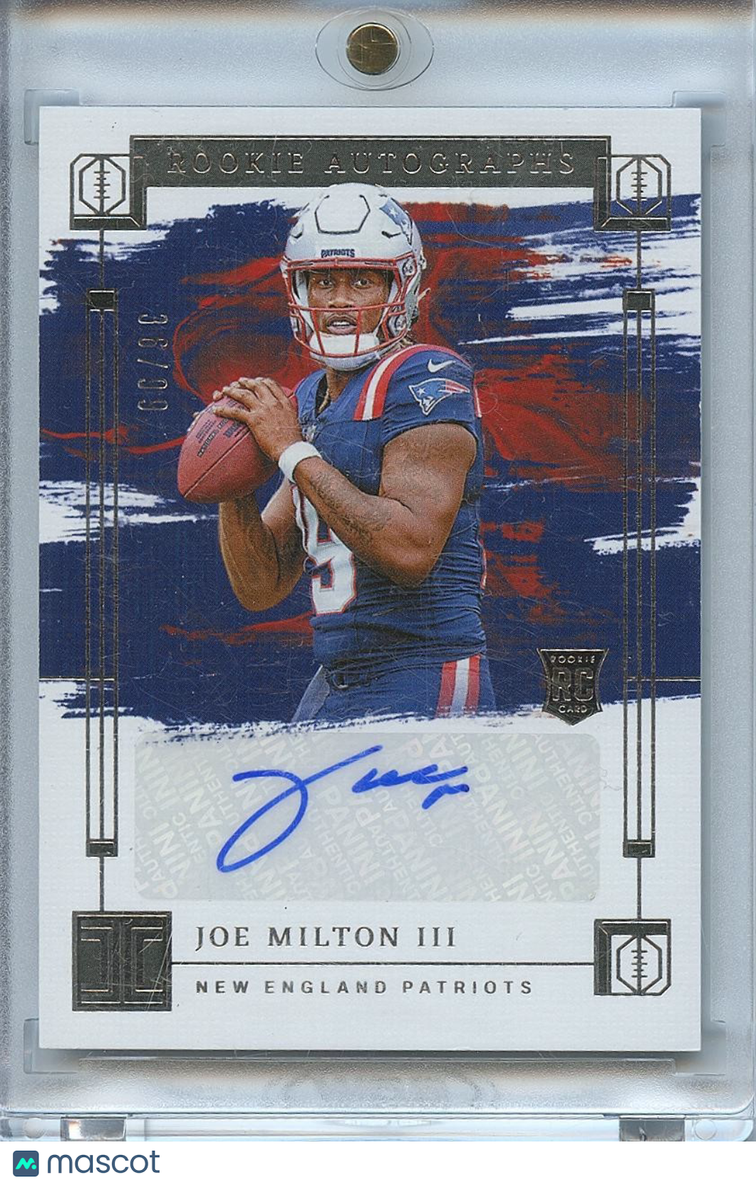 Joe Milton III 2024 Impeccable Auto Autograph Rookie RC Cowboys Patriots 36/99