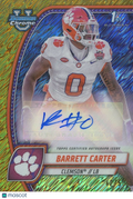 Barrett Carter 2024 Bowman Chrome Auto Autograph GOLD RC Bengals Clemson 42/50