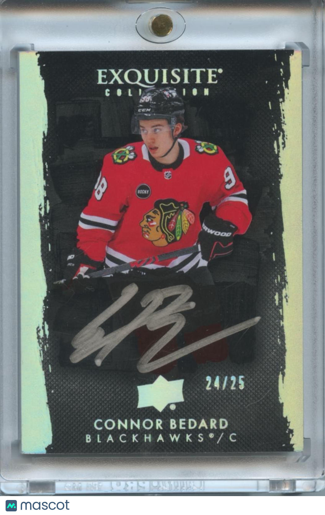 Connor Bedard 2023-24 Upper Deck Exquisite Auto Autograph RC Blackhawks 24/25