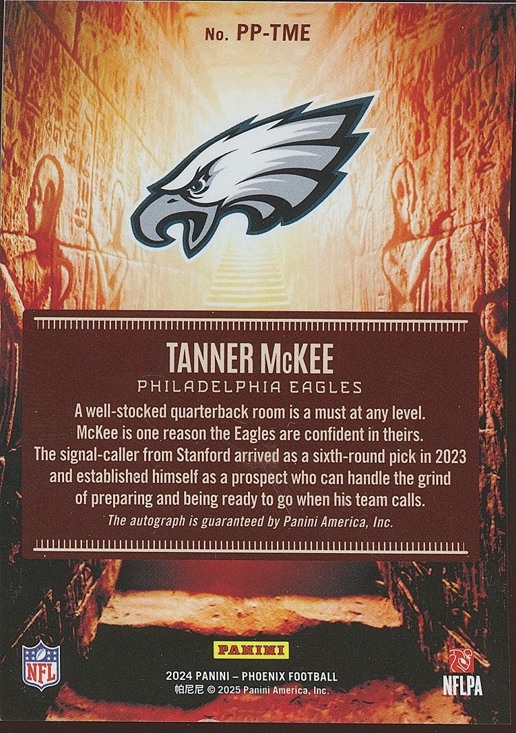 Tanner Mckee 2024 Phoenix Phoenician Auto Autograph Philadelphia Eagles
