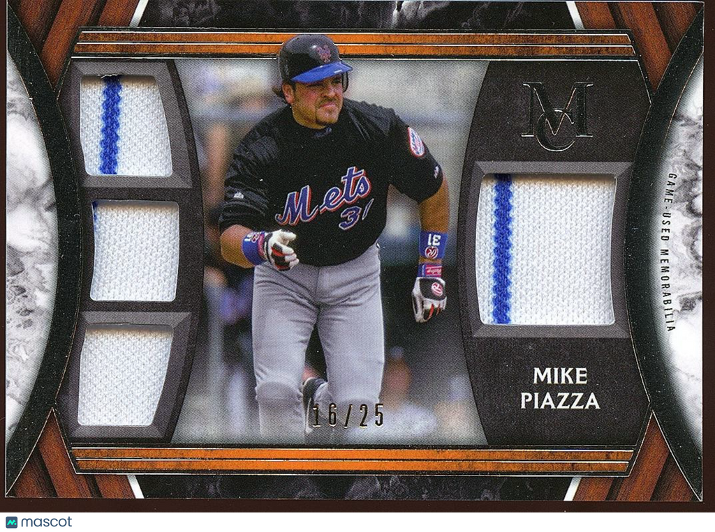 Mike Piazza 2022 Museum Collection Game Worn Jersey Patch New York Mets 16/25