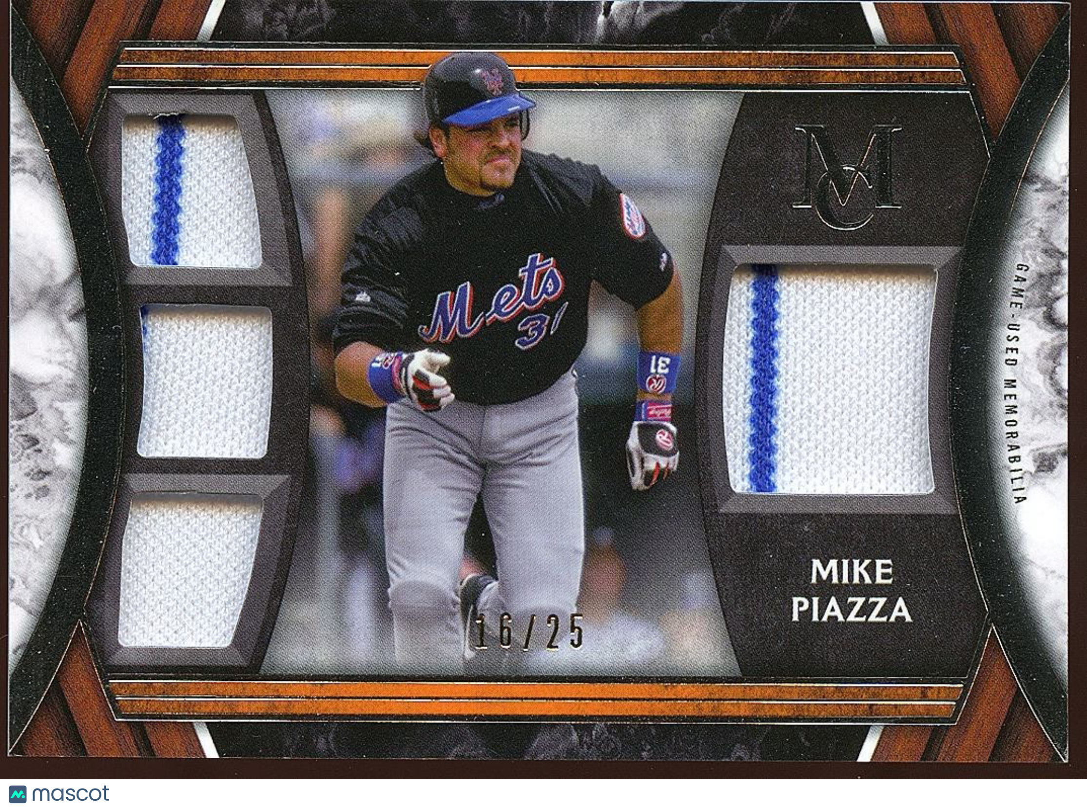 Mike Piazza 2022 Museum Collection Game Worn Jersey Patch New York Mets 16/25