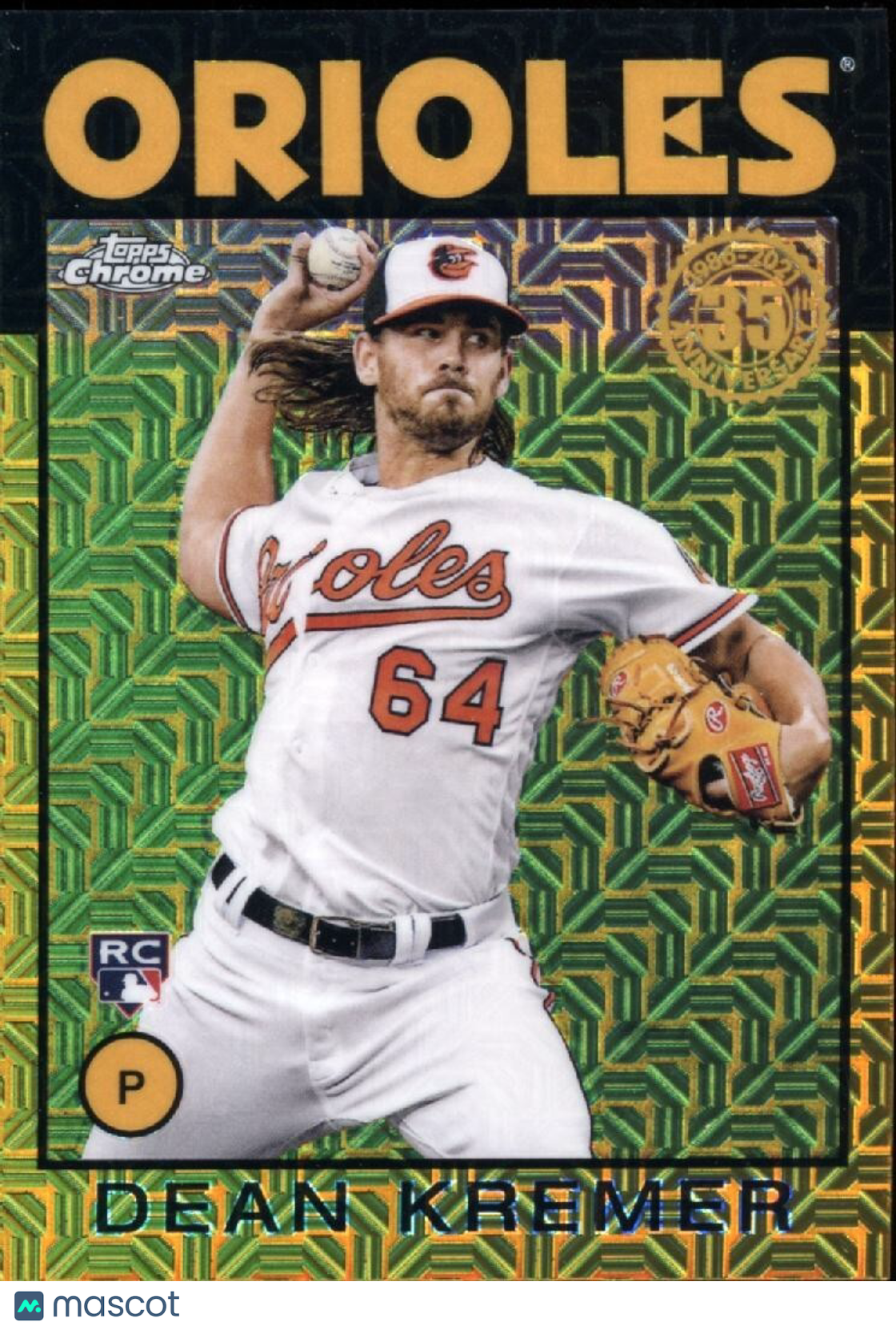 Dean Kremer 2021 Topps Chrome '86 GOLD Refractor Rookie RC Orioles 42/50