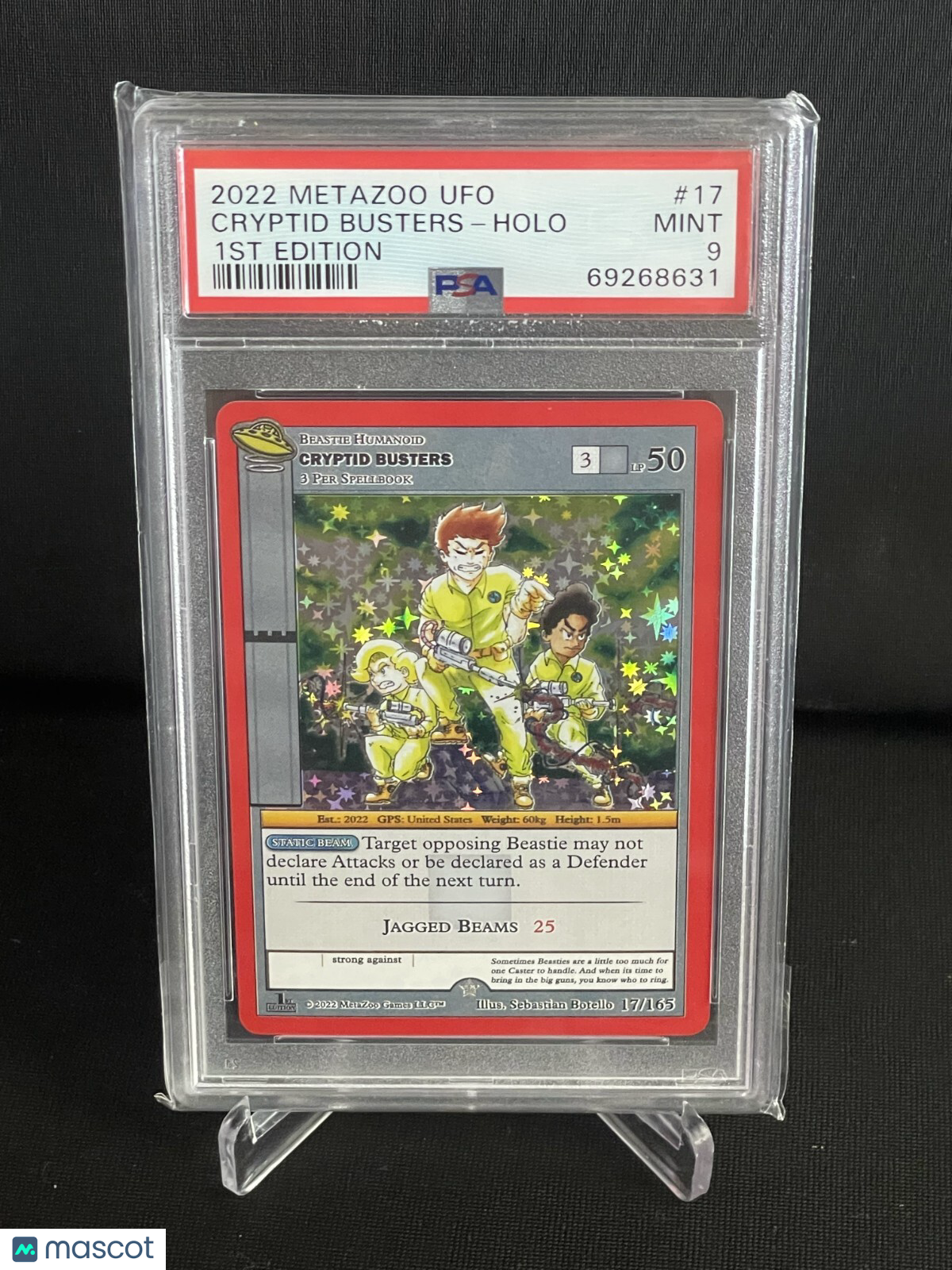 PSA 9 MetaZoo CCG Cryptid Busters UFO: First Edition 026/165 Holo