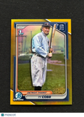 Ty Cobb 2024 Bowman Chrome 1st Gold Refractor RC Rookie Detroit Tigers 13/50