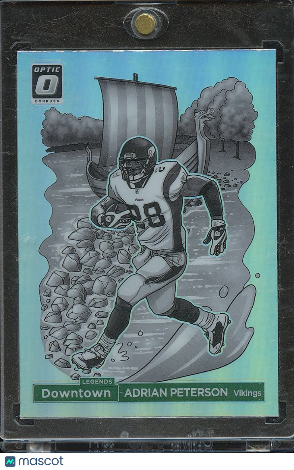 Adrian Peterson 2024 Optic DOWNTOWN SSP CASE HIT Minnesota Vikings #8