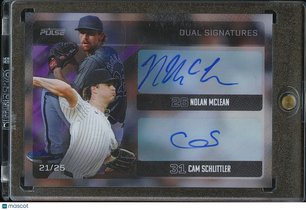 Cam Schlittler / Nolan MClean 2025 Pulse On Auto Autograph RC Yankees 21/25