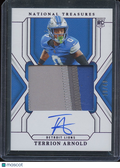 Terrion Arnold 2024 National Treasures Auto Autograph Patch RC Lions 19/49