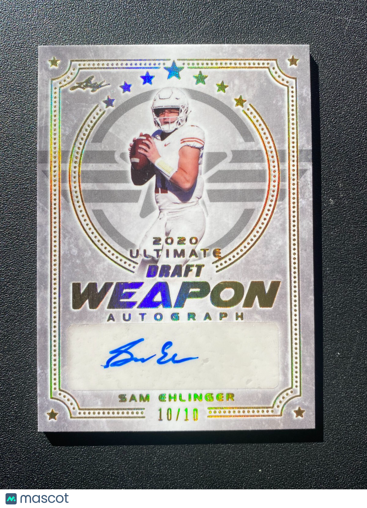 Sam Ehlinger 2021 Leaf Ultimate Gold Auto Autograph RC Texas Longhorns 10/10