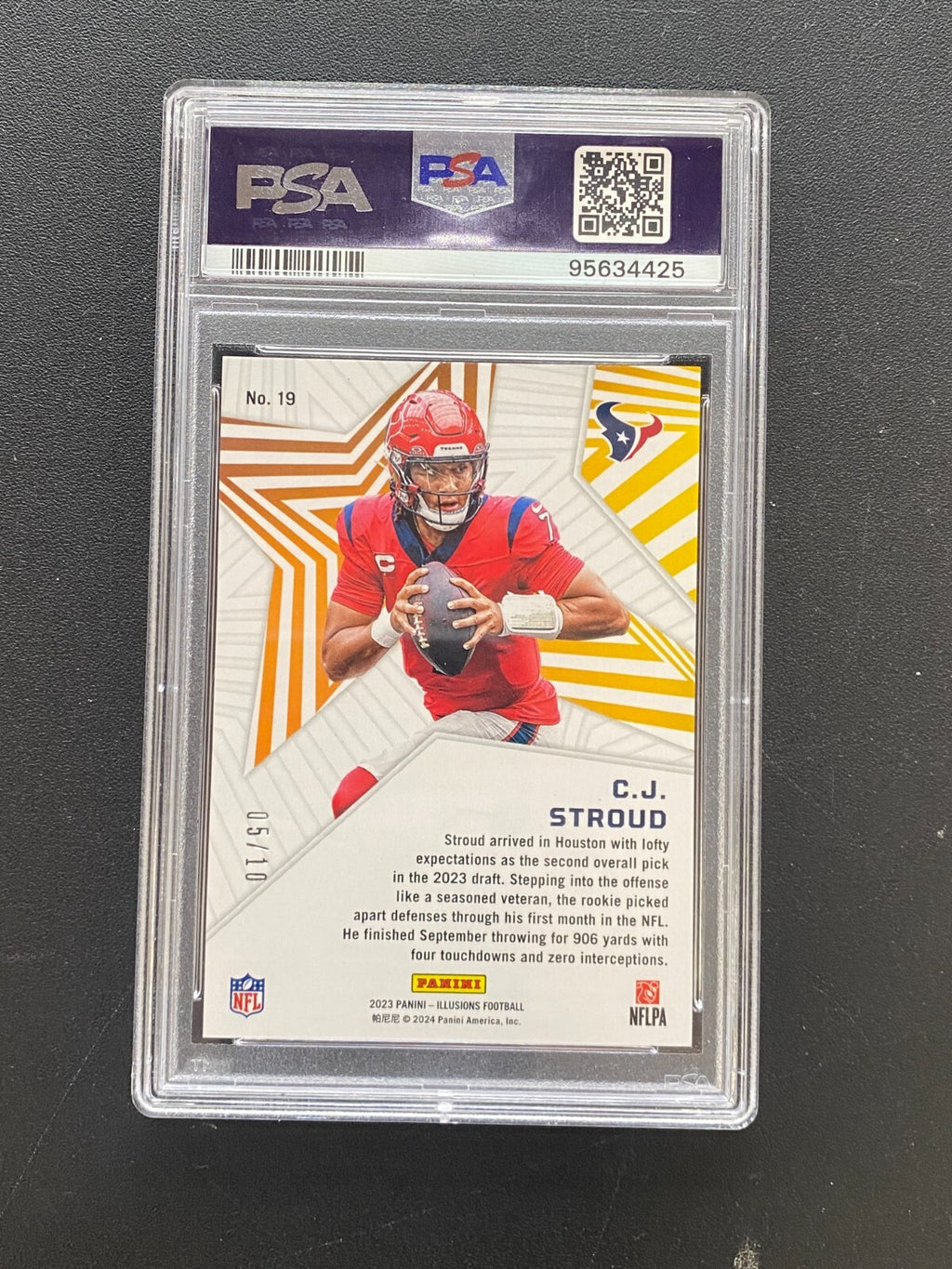 C.J. Stroud 2023 Illusions Shining Stars Rookie RC SSP Houston Texans 5/10 PSA 9