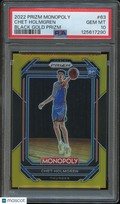 Chet Holmgren 2022 Prizm Monopoly Black GOLD Prizm RC rookie Thunder 4/5 PSA 10