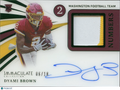 Dyami Brown 2021 Immaculate Auto Autograph Patch RC Washington Commanders 6/18