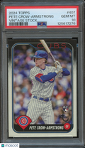 Pete Crow-Armstrong 2024 Topps Vintage Stock Rookie RC Chicago Cubs 12/99 PSA 10