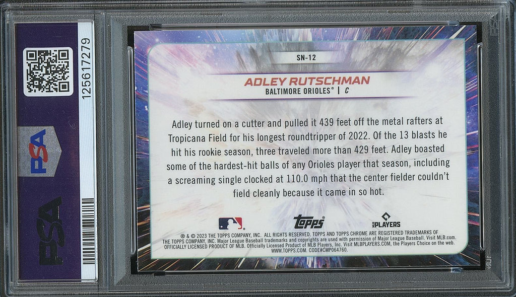 Adley Rutschman 2023 Topps Cosmic SuperNova SSP CASE HIT Rookie Orioles PSA 10