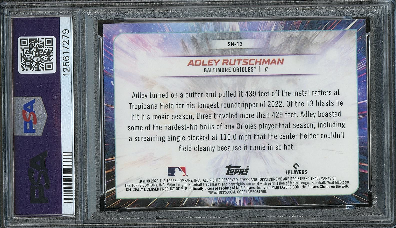 Adley Rutschman 2023 Topps Cosmic SuperNova SSP CASE HIT Rookie Orioles PSA 10