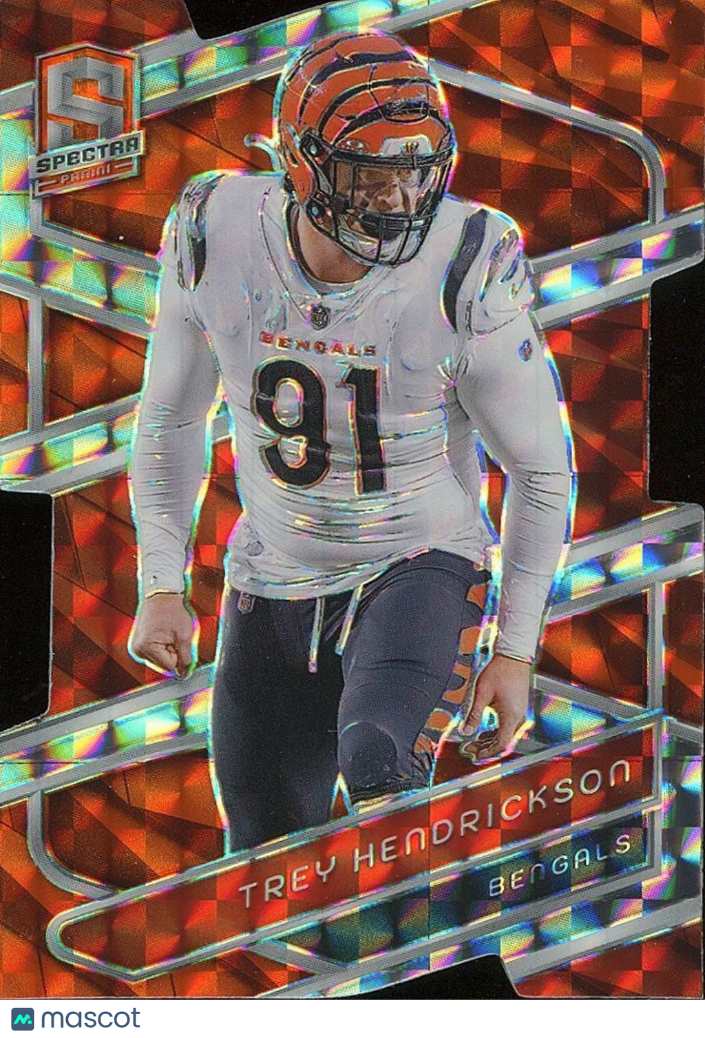 Trey Hendrickson 2024 Spectra Neon Orange Prizm Die-Cut Cincinnati Bengals 11/15