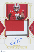 Quinshon Judkins 2025 National Treasures Auto Autograph Patch RC Ohio State 1/10