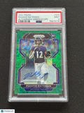 Rashod Bateman 2021 Prizm Auto Autograph Green Scope RC Ravens 16/75 PSA 9