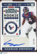 Charles Omenihu 2019 Contenders Auto Autograph Ticket Stub RC Texans 47/94