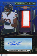 Roschon Johnson 2023 Obsidian Nameplate Patch Auto Autograph SSP RC Bears 3/3