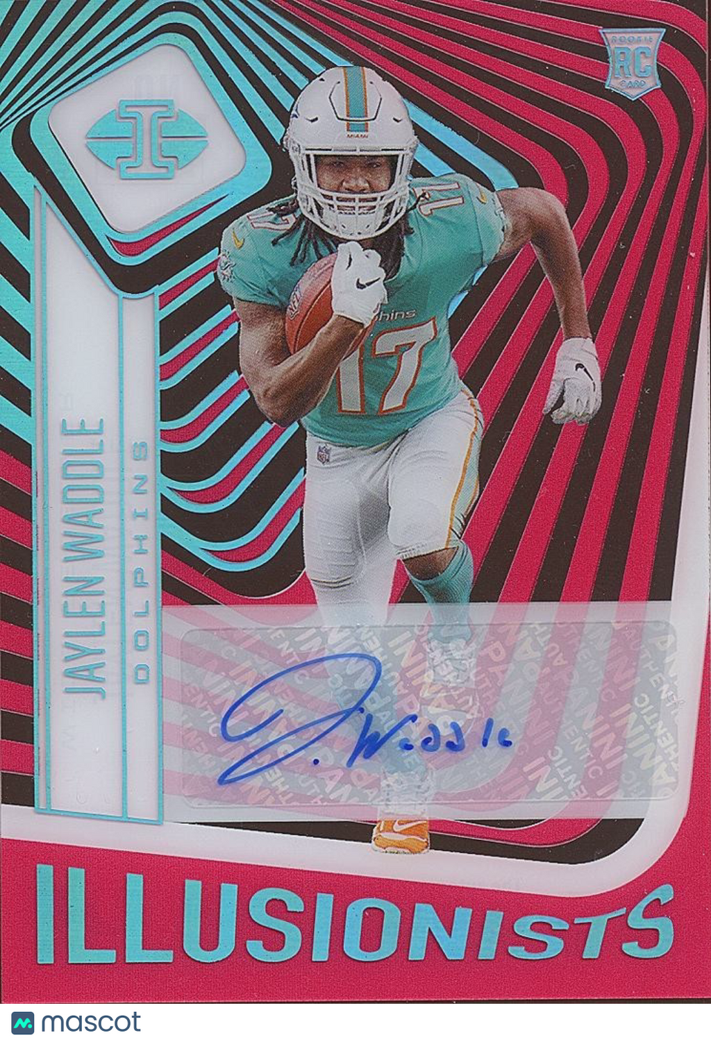 Jaylen Waddle 2021 Illusions Illusionists Auto Autograph RC Miami Dolphins 14/50