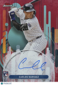Carlos Narvaez 2025 Topps Finest RED Auto Autograph RC New York Yankees 5/5
