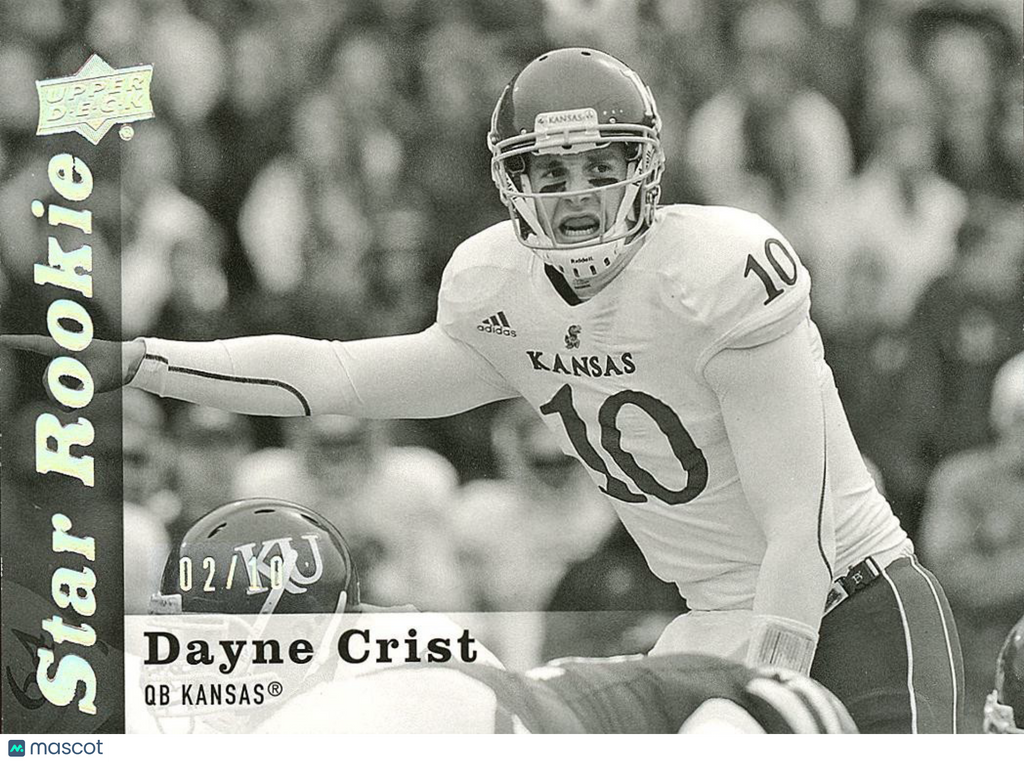 Dayne Crist 2013 Upper Deck Black & White SSP RC Kansas Jayhawks 2/10