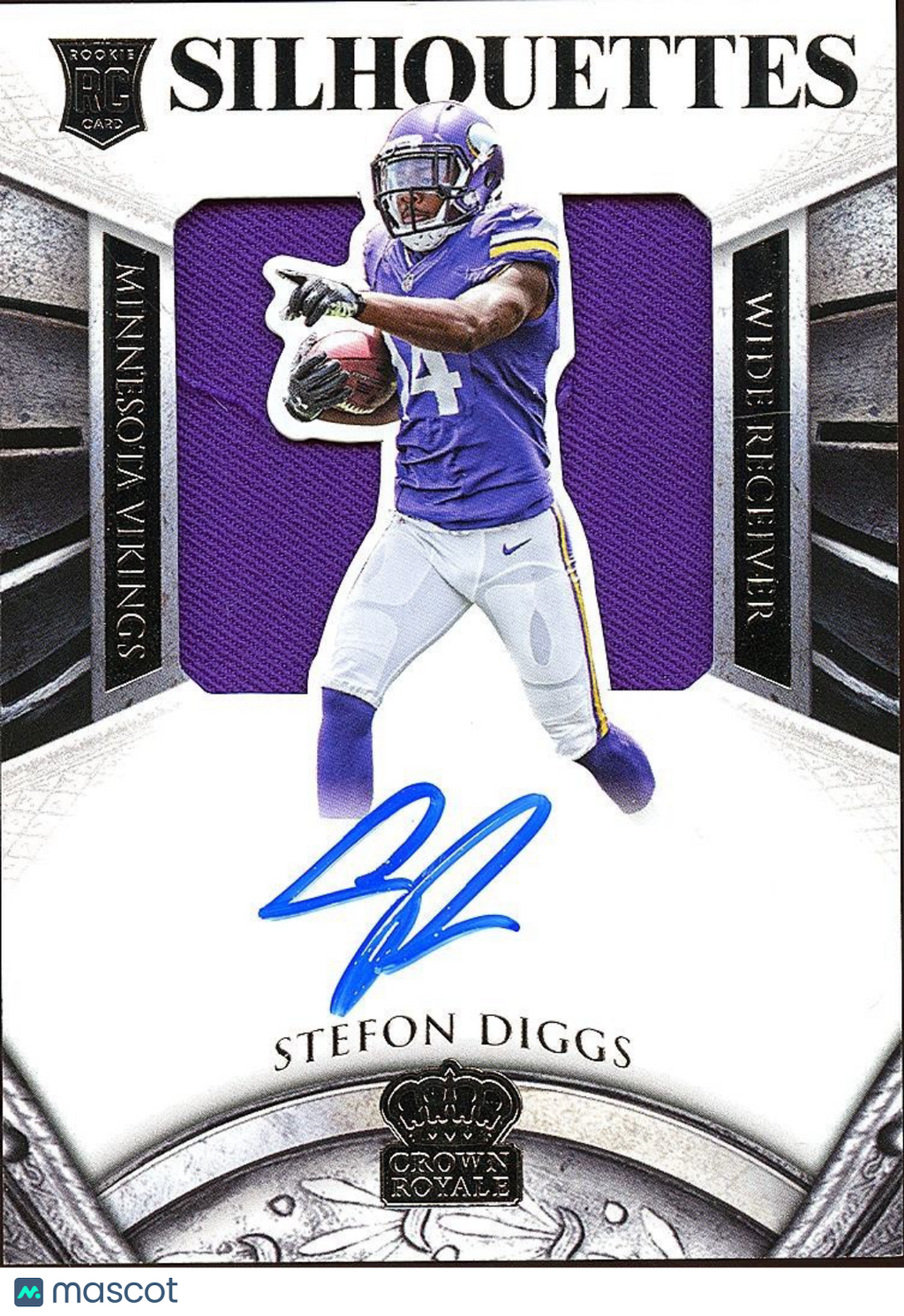 Stefon Diggs 2015 Crown Royale Auto Autograph Jersey Patch RC Vikings 52/299