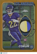 Blake Corum 2024 Topps Chrome Orange Patch RC Rookie Los Angeles Rams 3/25