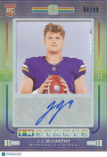 J.J. Mccarthy 2024 Photogenic Auto Autograph RC Rookie Minnesota Vikings 4/49