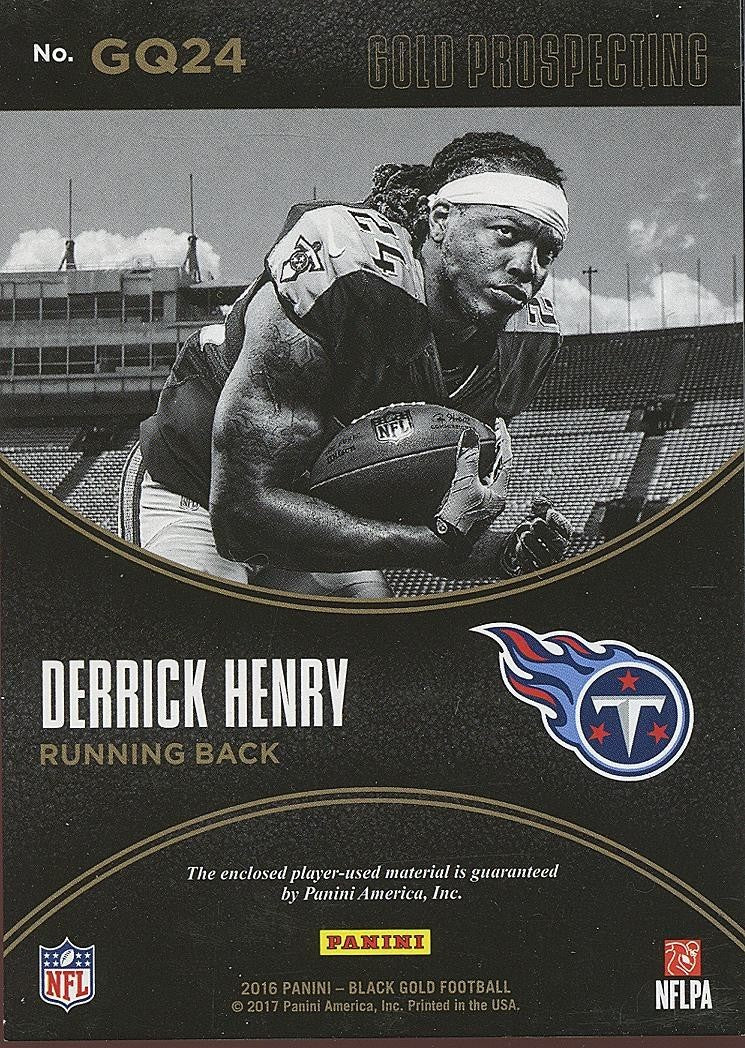 Derrick Henry 2016 Black Gold Jersey Patch Ball Rookie RC Ravens Titans 189/199