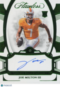 Joe Milton III 2024 Flawless Emerald Gem Auto Autograph RC Tennessee 1/5