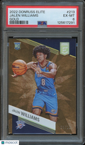 Jalen Williams 2022-23 Elite GOLD Rookie RC Oklahoma City Thunder 3/10 PSA 6