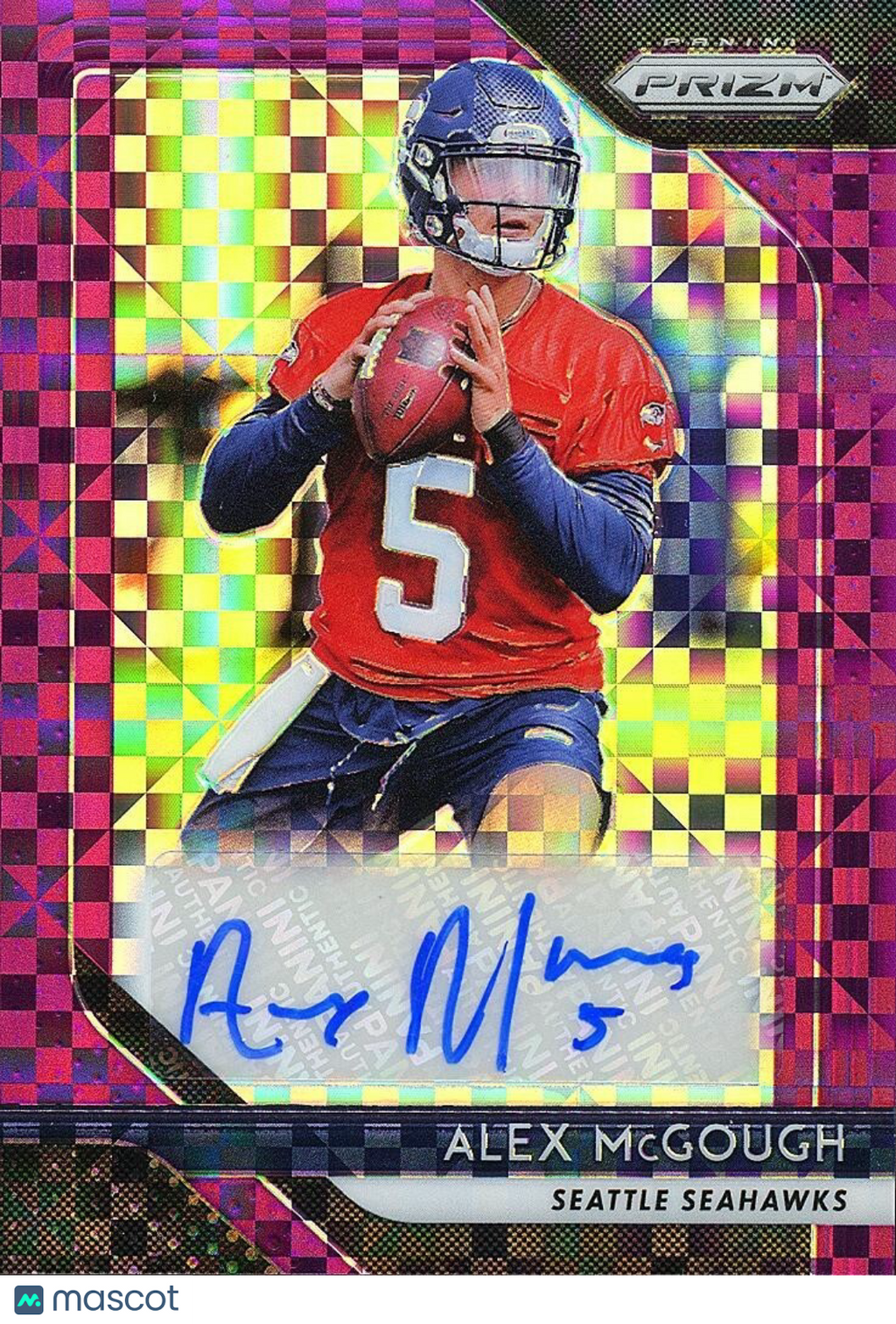 Alex Mcgough 2018 Prizm Purple Power Auto Autograph RC Seattle Seahawks 31/49