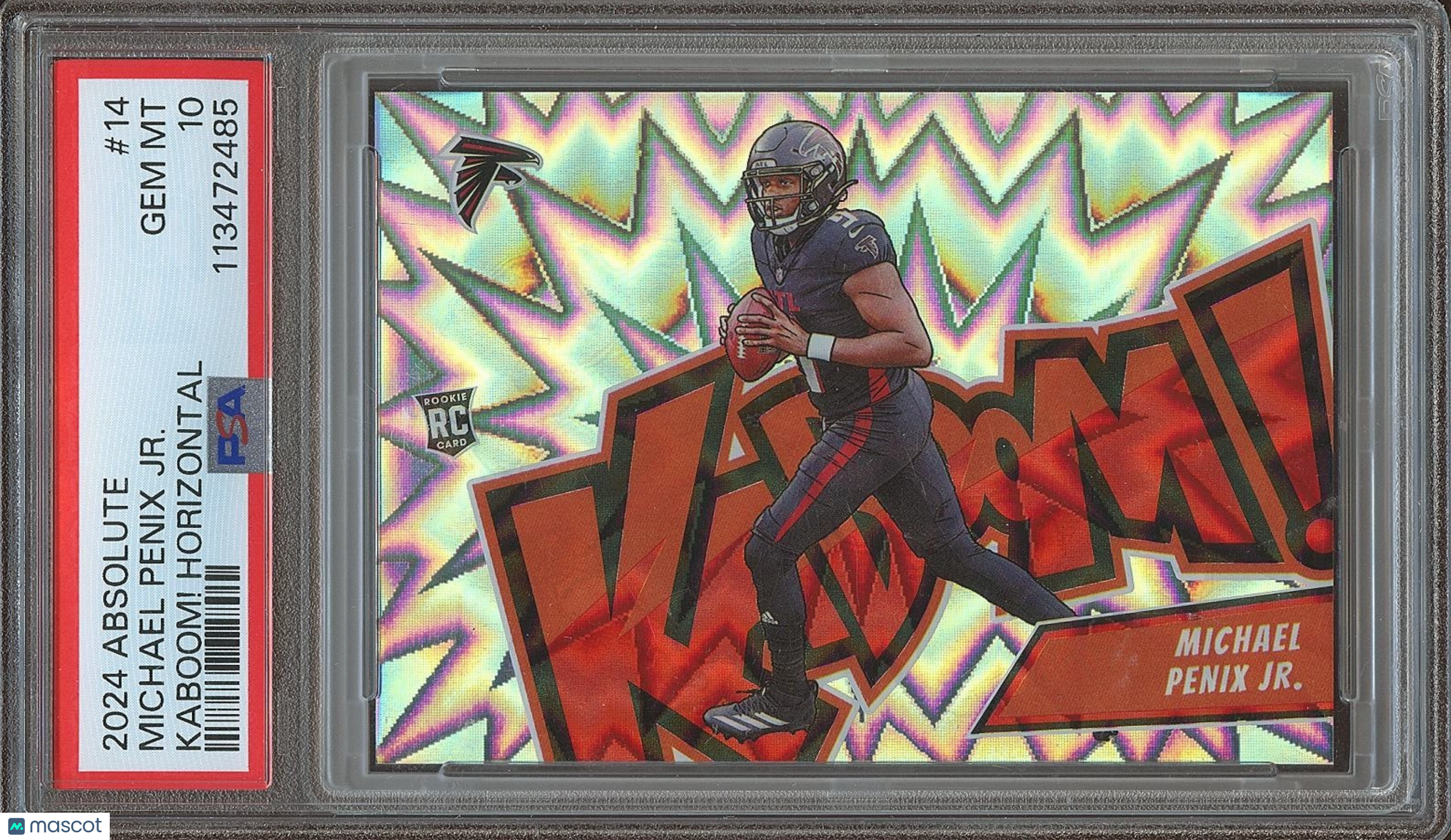 Michael Penix Jr. 2024 Absolute KAMBOOM! Rookie RC SSP CASE HIT PSA 10