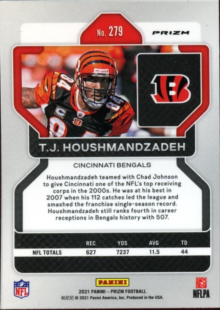 TJ Houshmandzadeh 2021 Prizm Retail Blue Prizm SSP Cincinnati Bengals #279