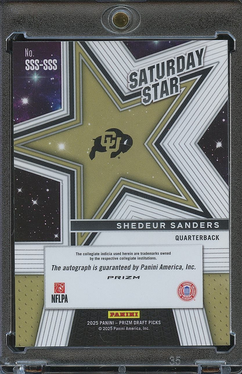 Shedeur Sanders 2025 Prizm Draft Auto Autograph RC Rookie Colorado Buffalo