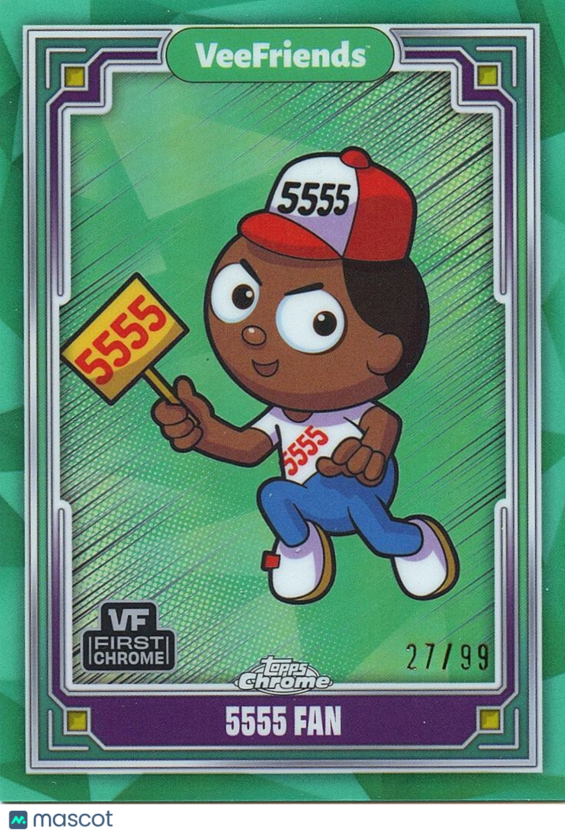 5555 Fan - Green Refractor 27/99 - VeeFriends 2025 Topps Chrome