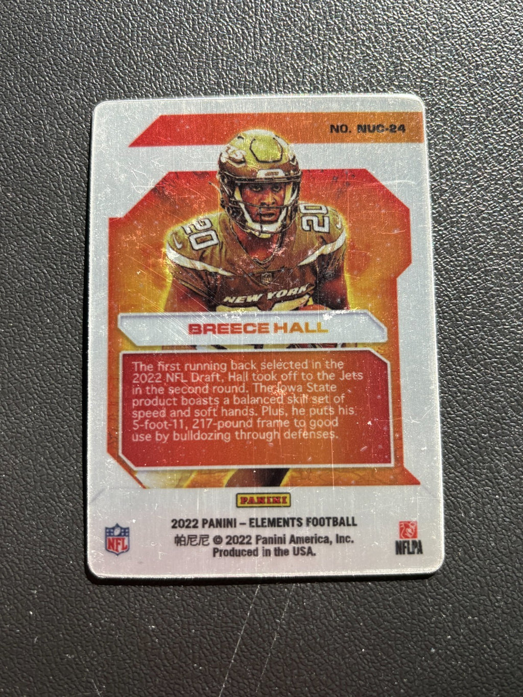 Breece Hall 2022 Elements Nuclear SSP CASE HIT Rookie RC New York Jets