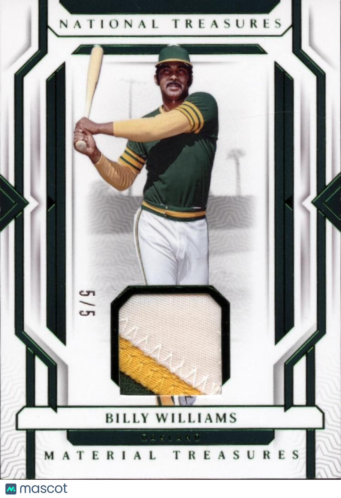 Billy Williams 2024 National Treasures Game Worn Patch Oakland Athletics 5/5