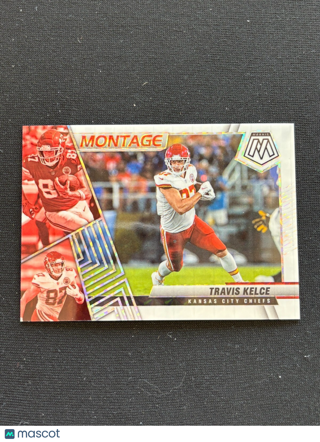 Travis Kelce 2022 Mosaic Montage WHITE Prizm Kansas City Chiefs 24/25