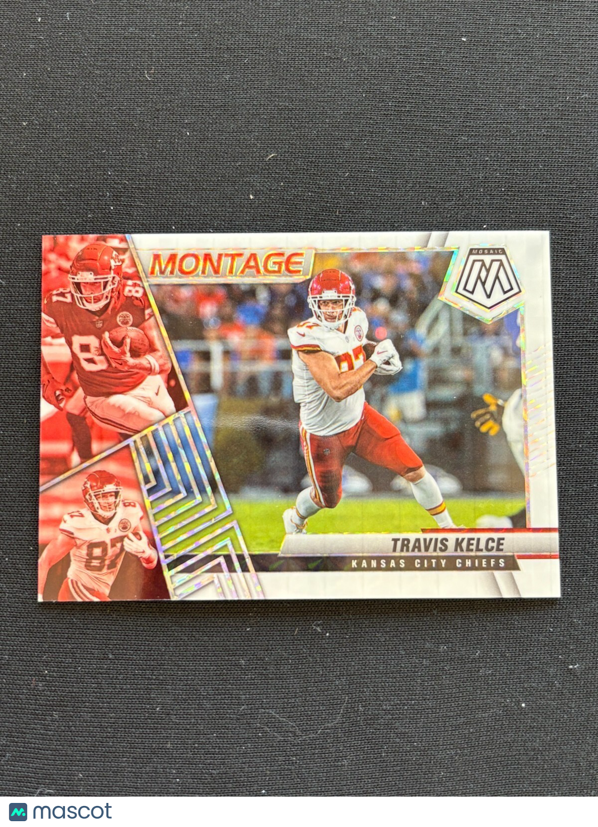 Travis Kelce 2022 Mosaic Montage WHITE Prizm Kansas City Chiefs 24/25