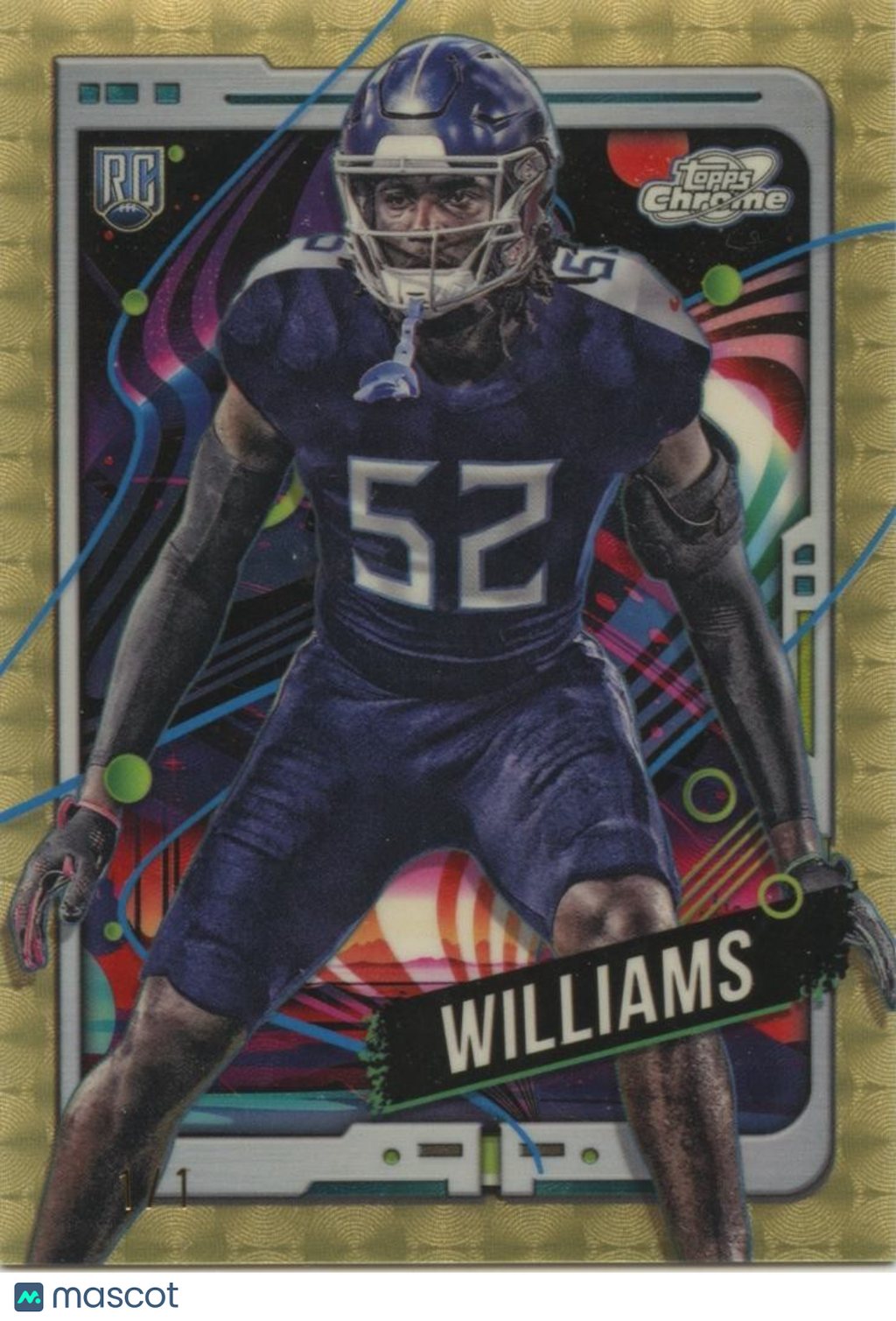 James Williams 2024 Topps Chrome Cosmic SUPERFRACTOR 1/1 Rookie RC Titans