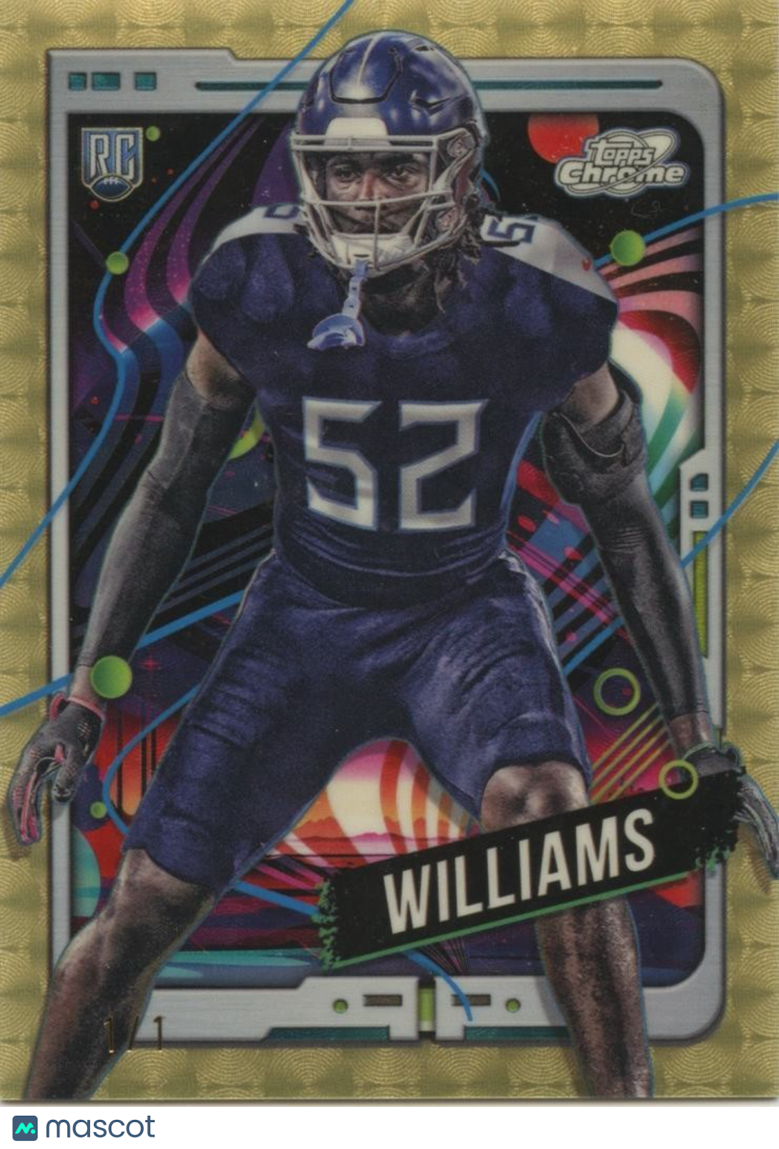 James Williams 2024 Topps Chrome Cosmic SUPERFRACTOR 1/1 Rookie RC Titans